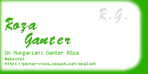 roza ganter business card